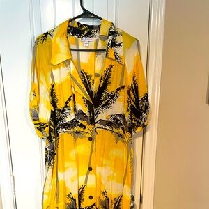 Made Impulse Summer Shirt Dress with a tie belt